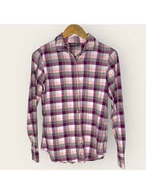 The North Face Plaid Button Up Shirt | Small Petite Purple Pink Western Cowgirl